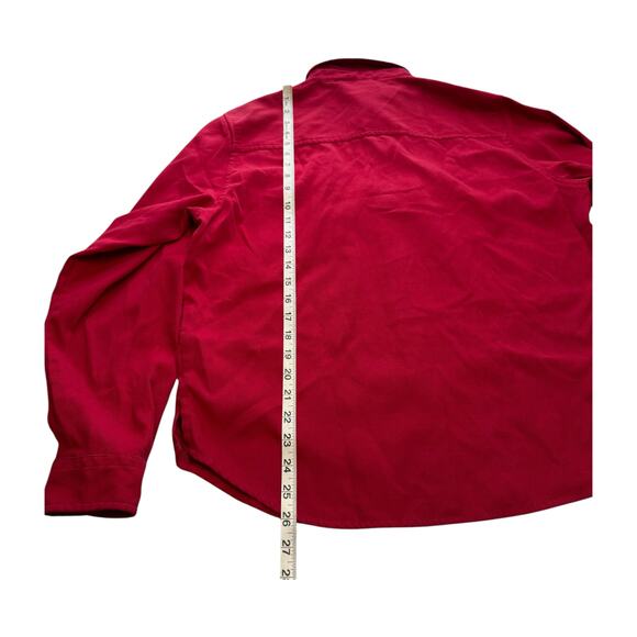 Authentic St. John's Bay Women's Red Long Sleeve Blouse Size Large - Picture 5 of 6